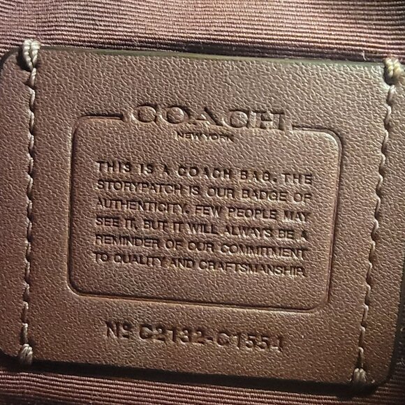 COACH | Womens Signature Canvas Tote - Brown/Red - Picture 7 of 7